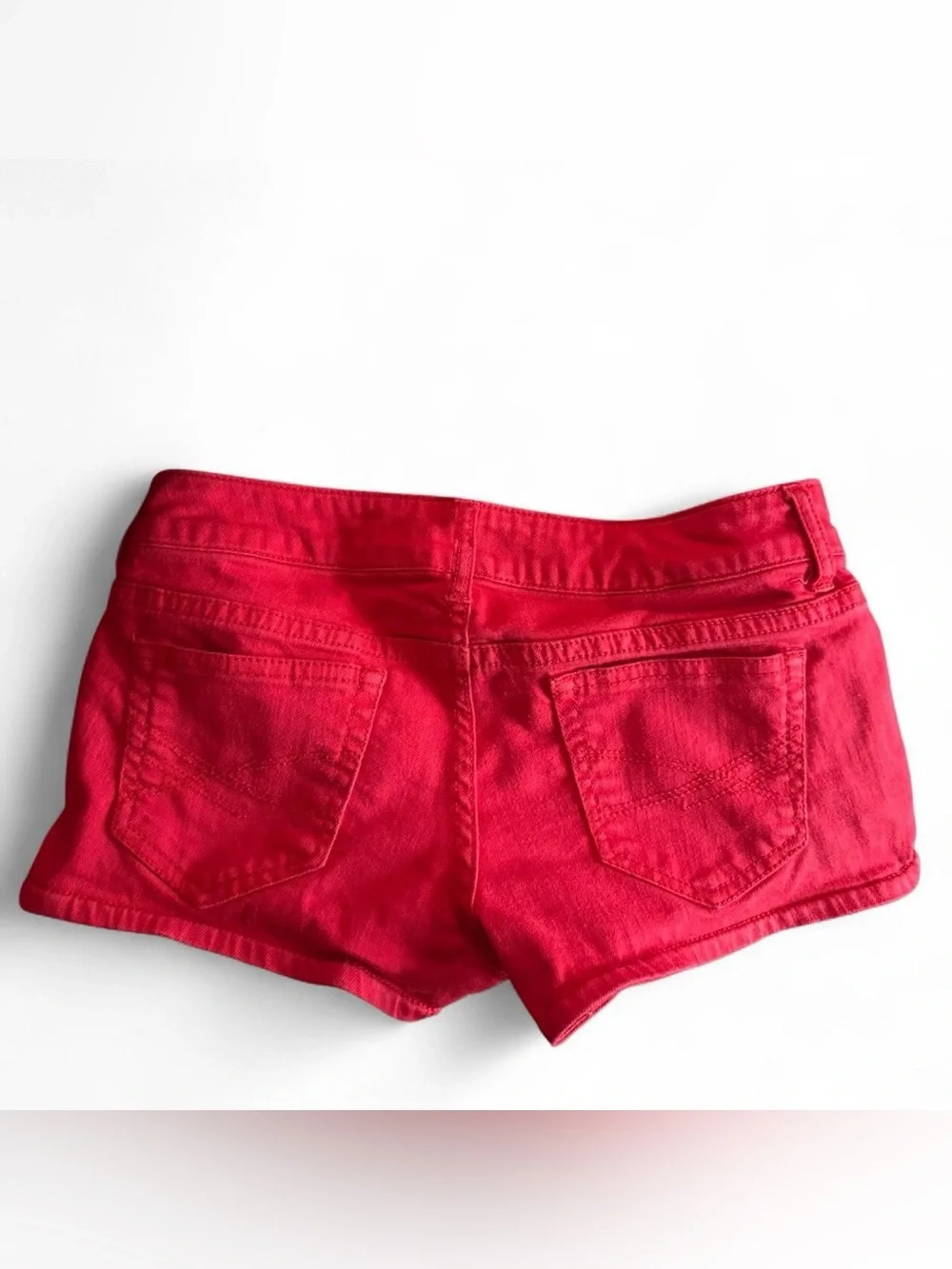 Aeropostale Low Rise Red Denim Shorts